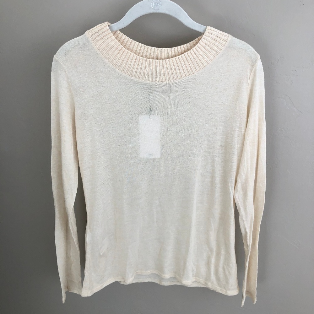 ZARA- SHEER LONG SLEEVE TOP